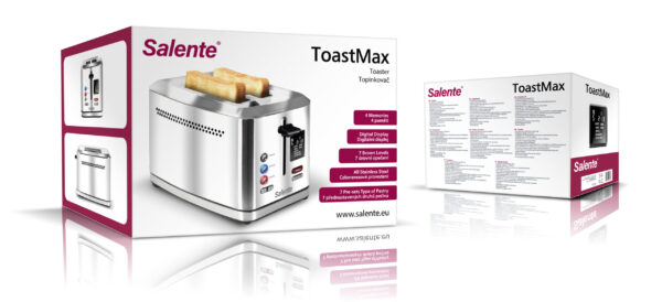 Salente ToastMax topinkovač s digitálním displejem, nerez