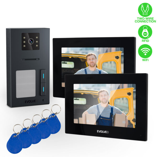01-Hlavni_s-31 EVOLVEO DoorPhone AP2-2 drátový videotelefon pro dva byty s aplikací, černý