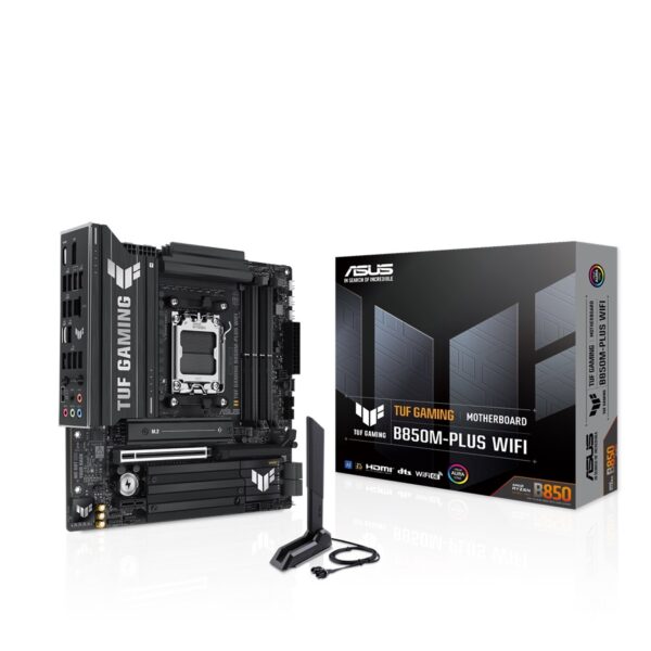 01_mATX_TUF-GAMING-B850M-PLUS-WIFI_with-box_s ASUS TUF GAMING B850M-PLUS WIFI