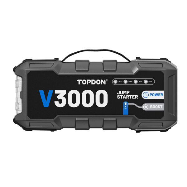 TOPDON Car Jump Starter V3000/3000A/12V vozidla/24000mAh/9l benzín/7l diesel/LED světlo |