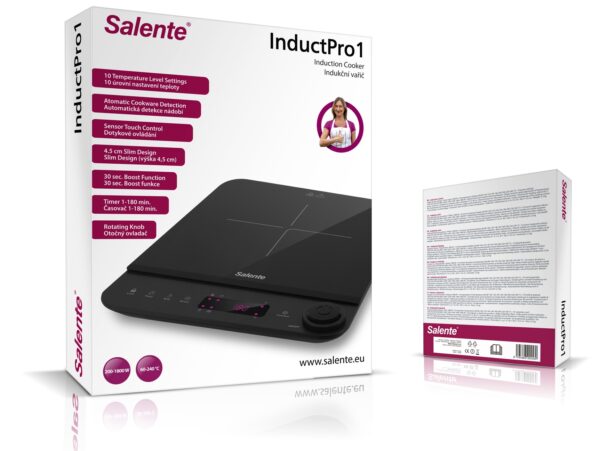 Salente InductPro1, indukční vařič, jednoplotýnkový, černý