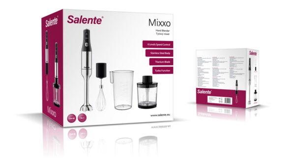 Salente Mixxo multifunkční tyčový mixér 3v1, 1200 W, nerez, černý