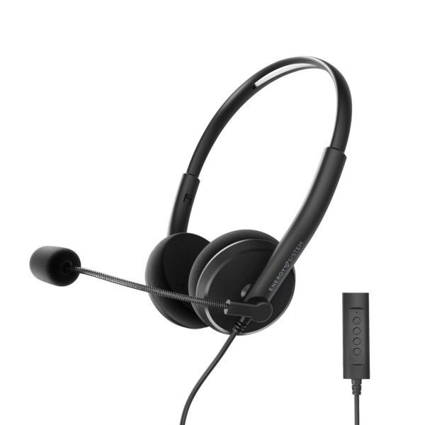 02_s-5 Energy Sistem Headset Office 2+, komunikační sluchátka s mikrofonem, ovládání hlasitosti a ztlumován