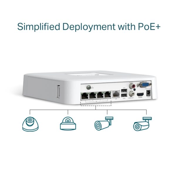 VIGI NVR1104H-4P 4 Channel PoE Network Video Recorder