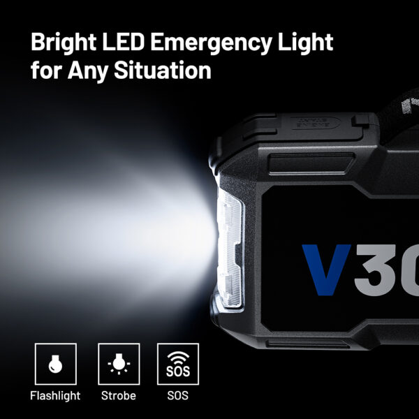 TOPDON Car Jump Starter V3000/3000A/12V vozidla/24000mAh/9l benzín/7l diesel/LED světlo |