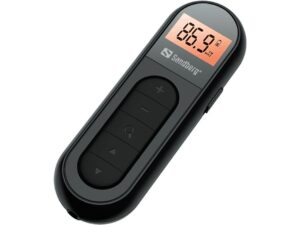 0_s-31 Sandberg kapesní FM rádio Recharge, dobíjecí baterie, display, černá