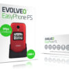 EVOLVEO EasyPhone FS, vyklápěcí telefon 2.8" pro seniory s nabíjecím stojánkem (červená barva)