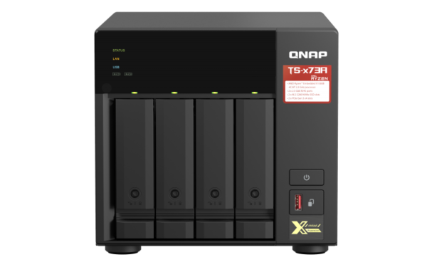 QNAP TS-473A-8G (Ryzen 2,2GHz / 8GB RAM / 4x SATA / 2x M.2 NVMe slot / 2x 2,5GbE / 2x PCIe / 4x USB)