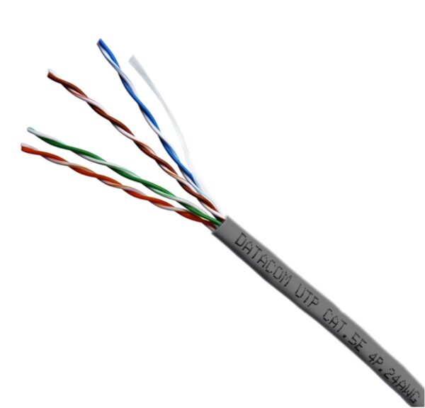 DATACOM  UTP flex,Cat5e PVC,šedý,100m,lanko