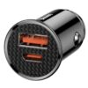 Baseus CCALL-YS01 Circular Nabíječka do Auta USB+USB-C 30W Black
