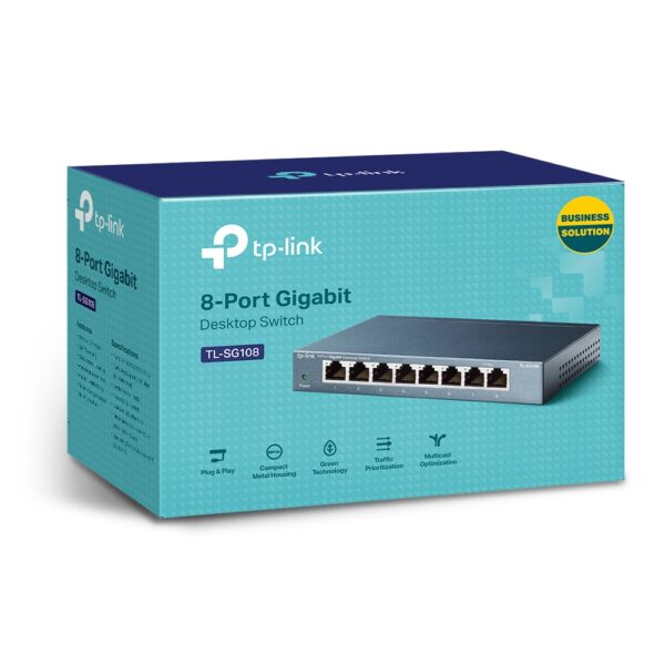 1-6033 TP-Link TL-SG108 8x Gigabit Desktop Switch
