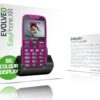 EVOLVEO EasyPhone XR, mobilní telefon pro seniory s nabíjecím stojánkem, růžový