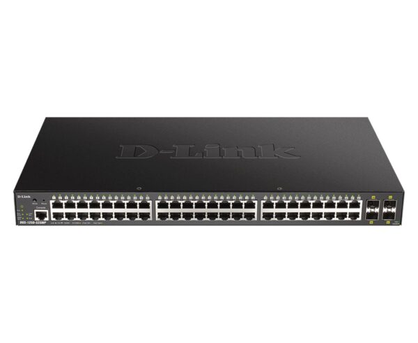 1-975 D-Link DGS-1250-52XMP 48-port Gigabit Smart Managed Switch with 4x 10G SFP+ ports, 370Watts