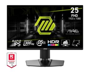 MSI MAG/255PXF/24,5"/IPS/FHD/300Hz/0,5ms/Černá/3R