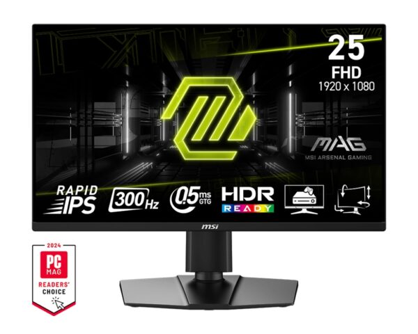 MSI MAG/255PXF/24,5"/IPS/FHD/300Hz/0,5ms/Černá/3R