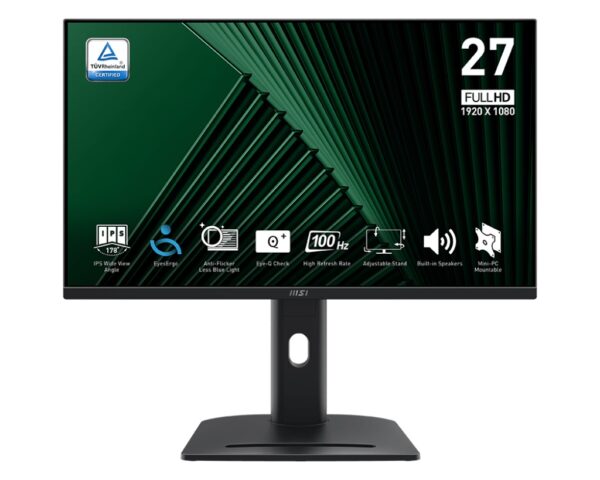 MSI Pro/MP275PG/27"/IPS/FHD/100Hz/1ms/Black/2R