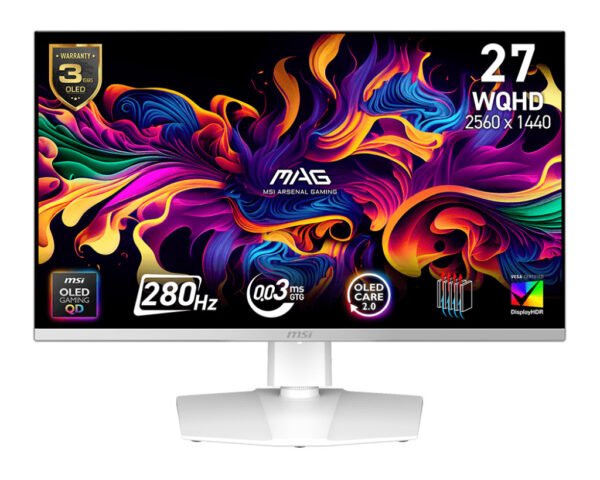 1024_s-88 MSI MAG/272QPW X28/26,5"/QD-OLED/QHD/280Hz/0,03ms/Bílá/3R