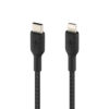 1030 BELKIN kabel oplétaný USB-C - Lightning, 1m, černý