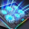 11-138 EVOLVEO Ania 9, chladící podložka pod notebook, 6x ventilátor, RGB obvodové podsvícení