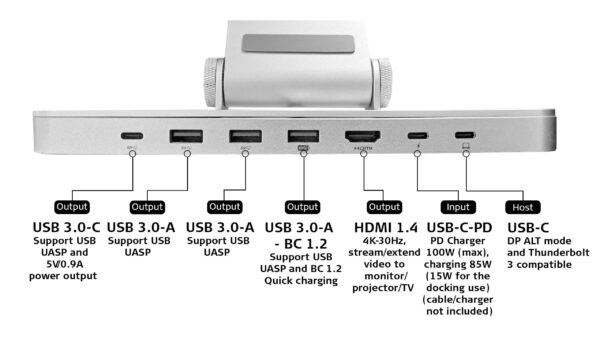 14_1512_05 Stojan na notebook DESQ, 6 portů
