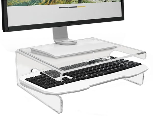 14_1537_01 Podstavec pod monitor DESQ s výřezem na klávesnici