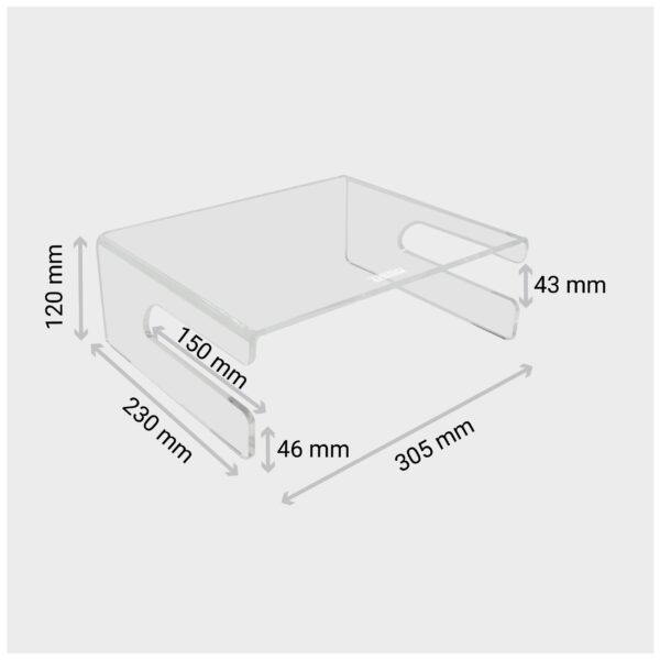 14_1537_03 Podstavec pod monitor DESQ s výřezem na klávesnici
