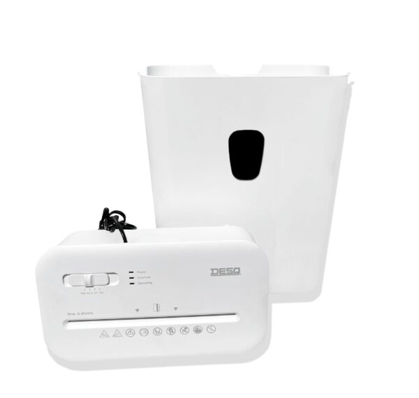 Skartovačka DESQ, 4 x 38 mm, 15l, křížový řez, bílá