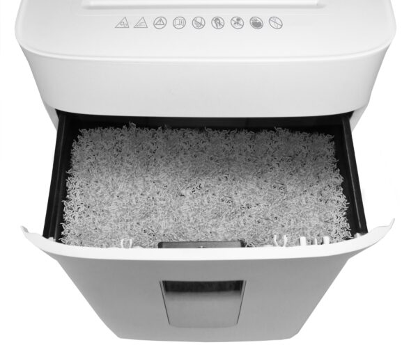 Skartovačka DESQ, 2 x 12 mm, 20l, křížový řez, bílá