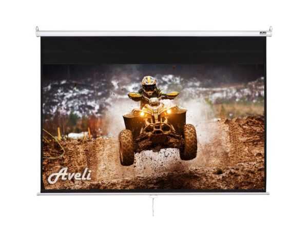 14_XRT-00084_1_s-1 Nástěnné projekční plátno AVELI, 221x125cm (16:9) 100"