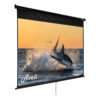 Nástěnné projekční plátno AVELI, 200x125cm (16:10) 92", černý tubus
