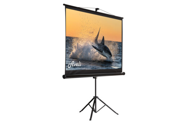 14_XRT-00110B_2 Projekční plátno AVELI stativ, 150x94cm (16:10) 70", černý tubus