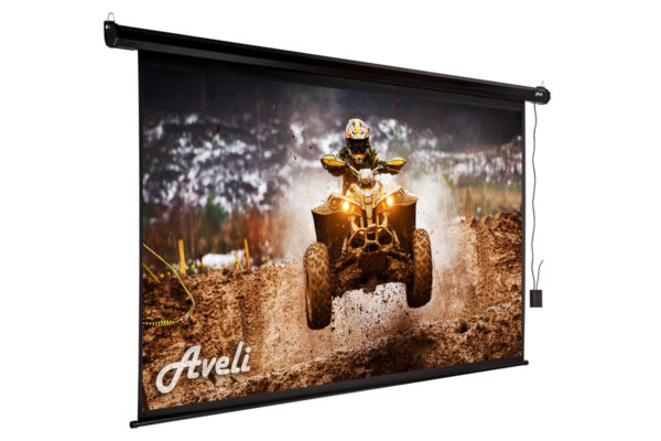 Elektrické projekční plátno AVELI, 265x149 (16:9) 120", černý tubus