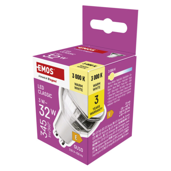 1525730232_E17-ZQ8E17_s-1 LED CLS MR16 3W(32W) 345lm GU10 WW