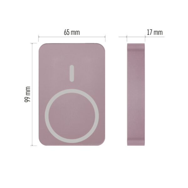 EMOS POWERBANKA WI1046, bezdrátové nabíjení 20W, 10.000mAh, LOSOSOVÁ, 1xUSB-C