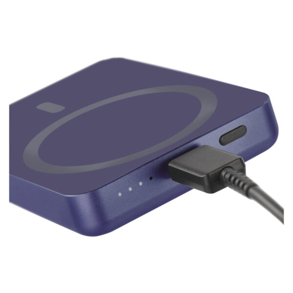 EMOS POWERBANKA WI 522, bezdrátové nabíjení 20W, 5.000mAh, MODRÁ, 1xUSB-C