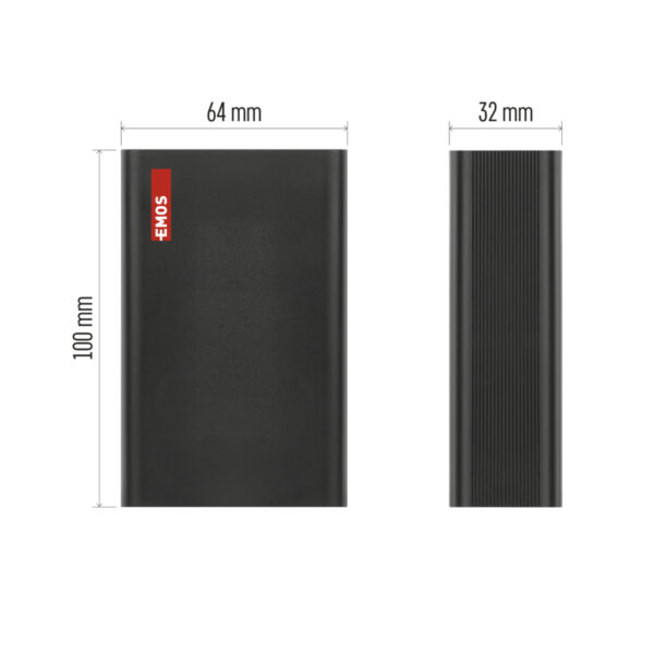 EMOS PWB NTBF20 20000MAH 65W PD 1×USB-C 1×USB-A
