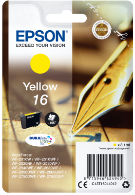 16_y_pen_crossword_png Epson Singlepack Yellow 16 DURABrite Ultra Ink