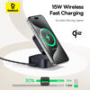 Baseus Magnetický bezdrátový nabíjecí stojánek PicoGo Series 2v1 Qi2 67W černý