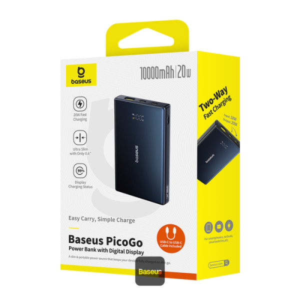 Baseus Powerbanka PicoGo 10000mAh 20W USB-C černá