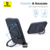 1737530411 Baseus Powerbanka PicoGo Qi2 s otočným stojanem a bezdrátovým nabíjením 5000mAh 20W USB-C černá