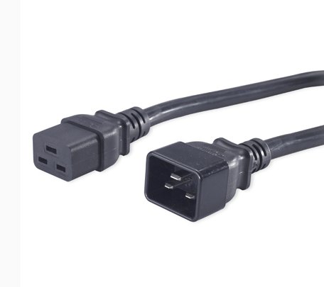 PremiumCord Kabel síťový prodlužovací  230V 16A 1,5m, konektory IEC 320 C19 - IEC 320 C20