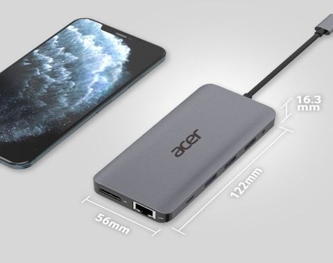 Acer 12in1 USB-C dongle (USB,HDMI,PD,CD,DP,RJ45)
