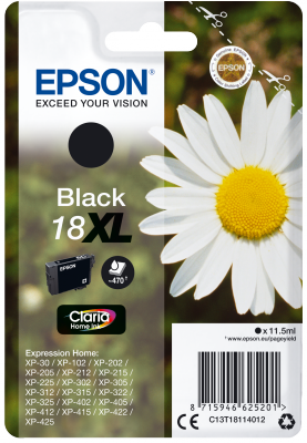 18xl_k_daisy_png Epson Singlepack Black 18XL Claria Home Ink