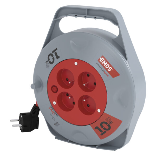 EMOS PVC Naviják 4z/10m 1,0mm, IP20