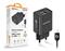 Chytrá síťová nabíječka ALIGATOR 2,4A, 2xUSB, smart IC, černá, USB-C kabel