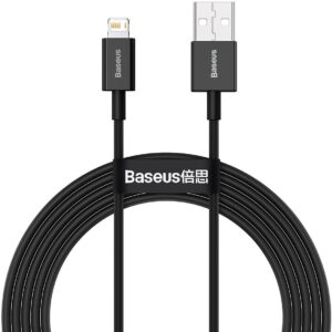 1_s-2661 Baseus CALYS-C01 Superior Fast Charging Datový Kabel USB to Lightning 2.4A 2m Black