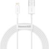 1_s-2662 Baseus CALYS-C02 Superior Fast Charging Kabel Lightning 2.4A 2m White