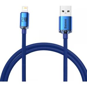1_s-2701 Baseus CAJY000003 Crystal Shine Series Datový Kabel USB - Lightning 20W 1,2m Blue