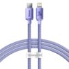 1_s-2703 Baseus CAJY000205 Crystal Shine Series Datový Kabel USB-C - Lightning 20W 1,2m Purple