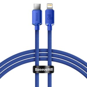 1_s-2704 Baseus CAJY000203 Crystal Shine Series Datový Kabel USB-C - Lightning 20W 1,2m Blue